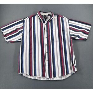 Vintage 90s Bon Homme Mens M Button Down Retro Stripe Grandpa Core Shirt